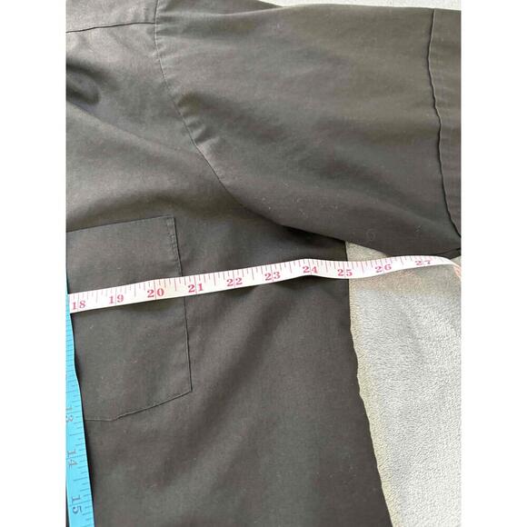 R.J. Toomey Co Black Mandarin Collar Chest Pocket Short Sleeve Buttonup Shirt 17 - Picture 9 of 9